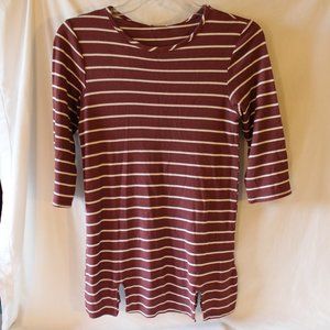Corner Clothing NWT 3/4 Sleeve Rust Tunic Top Sz S